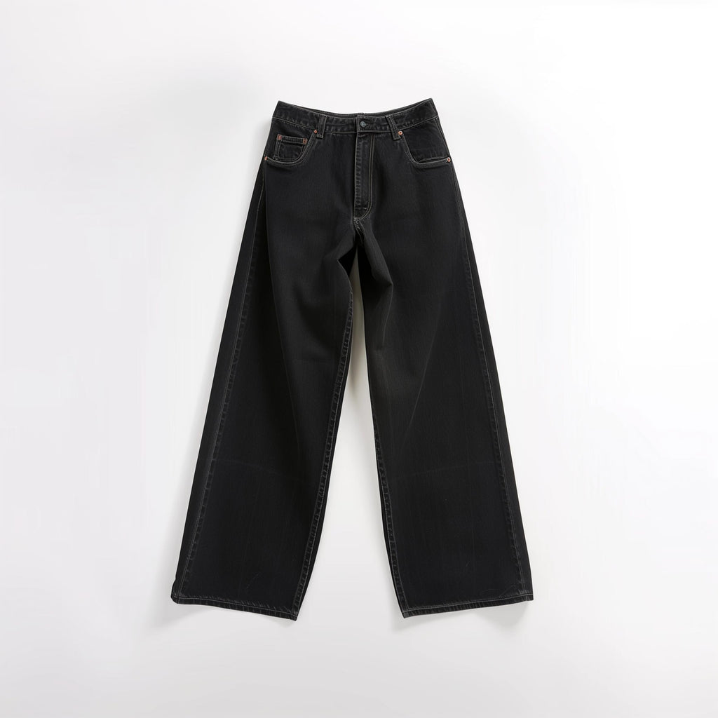 Relaxed Fit Wide-Leg Denim
